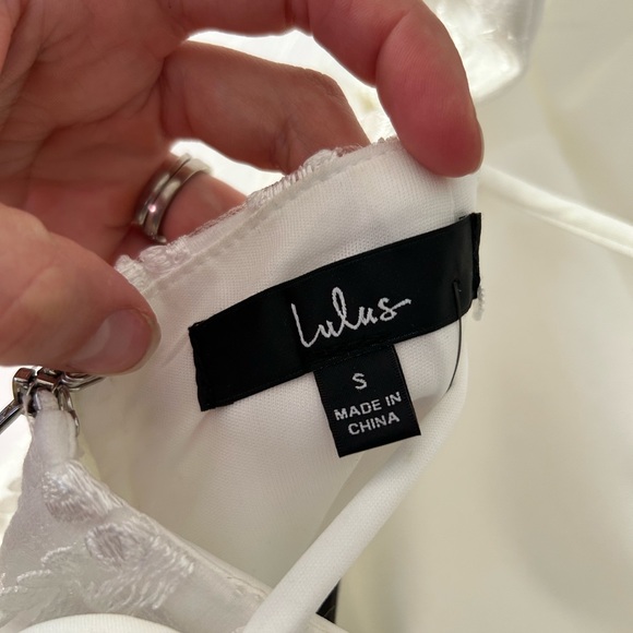 White Party Dress with Open Back - Picture 4 of 8